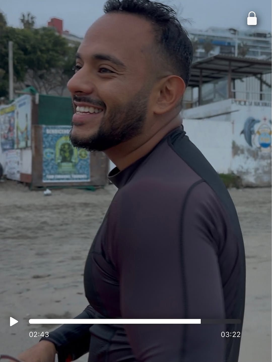 Manuel en la playa